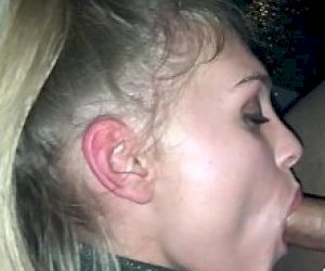 young woman  does blow job