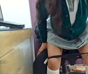 eighteen with a shaved pussy gets sperm inside