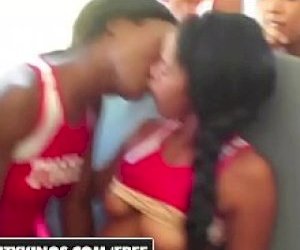 young black girl without experience does blow job