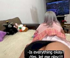 young dolly in stockings gets sperm inside