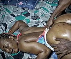 horny  bitch with nice ass is fucking at home