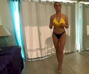 fluffy lady with a round butt is fuckked doggy style