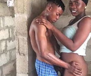 redheaded lady with a wet pussy is shouting loudly outdoor