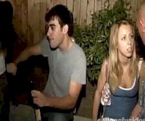 young bitch  is fuckked doggy style at a party