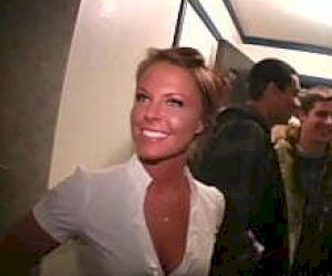 young babe with big tits are entertaining in a quadrangle at a party