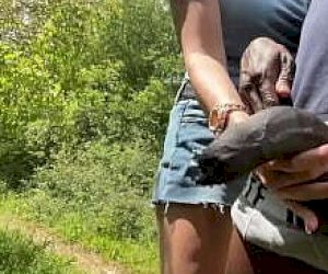 gentleman  is playing anally in the bathroom