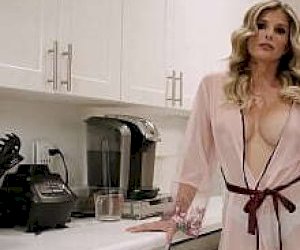 stepmother with blond hair has anal sex