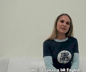 young virgin with blond hair gives what he wants in public