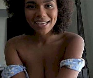 young black girl with large tits gives what he wants