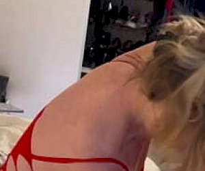 hot mom in sexy underwear is fuckked doggy style
