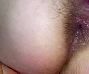 fluffy slave with a hairy pussy is playing hardcore at home