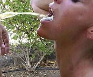woman with blond hair makes it dirty with feet at home