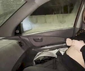 man  receives a blowjob