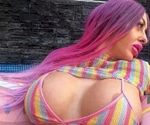 guy with an enormous tassel receives a blowjob at home