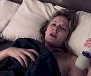 young blonde  gets caught