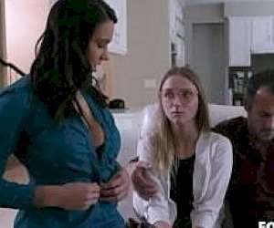 young girlie  participates in a triangle