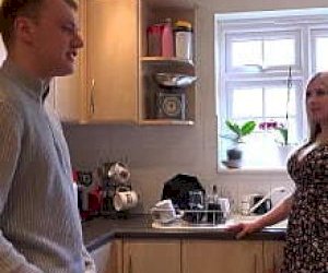 well endowed lady  is covered with sperm