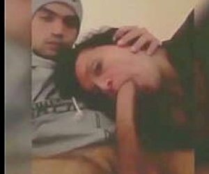 fellow with a huge dick receives a blowjob