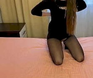 sexy slut in tights experiences intercourse outdoor