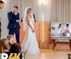 young Bride in stockings cheating