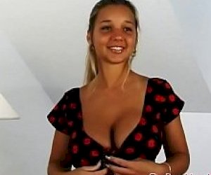 petite blonde with large tits is having sensual sex