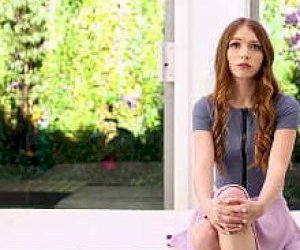 petite redheaded with a round butt is fuckked doggy style