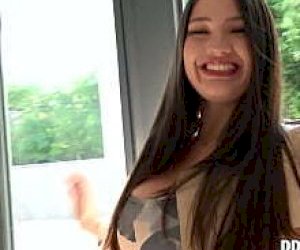 well endowed bitch with large tits is playing with her pussy