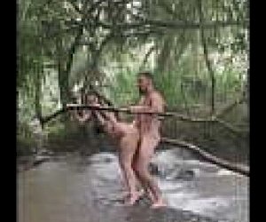 bugger with a huge prick has sex in public