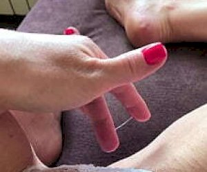 wet harlot in panties squeaks