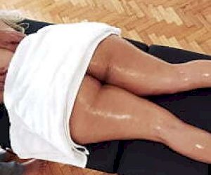 horny  big white girl with a round butt is fuckked doggy style at home