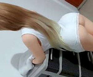 young babe with big tits is fucking in the gym