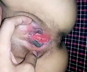 Indian girl bitch originating in Asia experiences intercourse in college