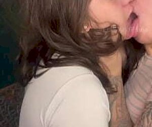 young Lesbian  gets sperm inside at home