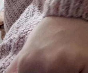 fluffy beauty in leggings is playing hardcore in the bathroom