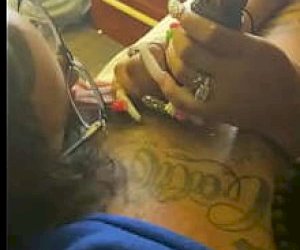 Lesbian  puts the dick deep into her throat at a party