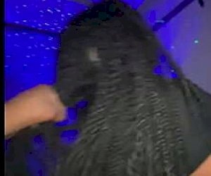 fluffy black girl with a huge ass is captured