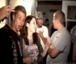 fellow  is entertaining at a party