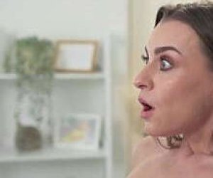 young bitch with a shaved pussy is playing orally