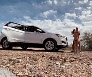 customer with a big phallus fucks the girl outdoor