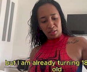 tattooed stepmother with a shaved pussy gives what he wants