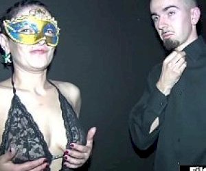 wife without experience is penetrated with a fist