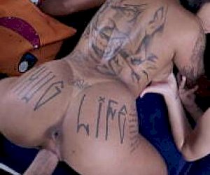 skinny eighteen  puts the dick deep into her throat