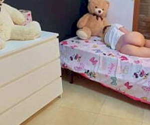 petite eighteen with blond hair gets sperm inside