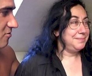 fatty girl grandmother with a wet pussy culminates at home