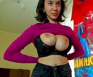 tight babe with big tits sucks