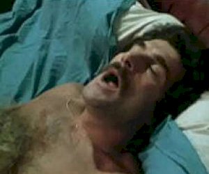 woman with blond hair is covered with sperm