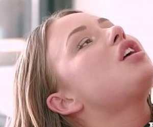 hairy brunette in stockings is having sex with the boss