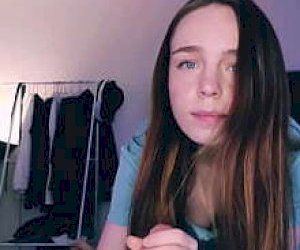 bitch with dark hair is covered with sperm