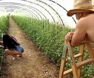 beautiful neighbor next to with dark hair  outdoor