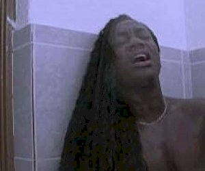 girl alone   in the shower